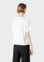 Emporio Armani Luxe Devore Crew-Neck T-Shirt voor Dames White Dames - Thumbnail 1