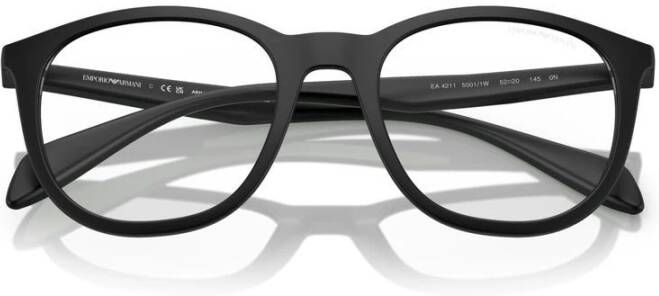 Emporio Armani Mat Zwart Helder Zonnebril Black Heren
