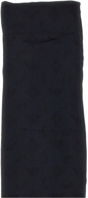 Emporio Armani Modal en Viscose Sjaal met Jacquard Logo Zwart Heren