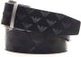 Emporio Armani Omkeerbare Logo Gesp Riem Blauw Heren - Thumbnail 2