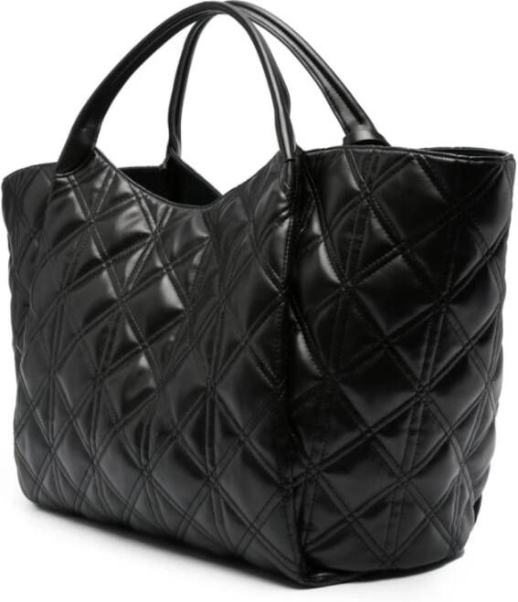 Emporio Armani Quilted Oversized Tote Tas Zwart Dames