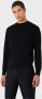 Emporio Armani Heren Ronde-Hals Gebreide Trui met Intarsia V Design Blue Heren - Thumbnail 2