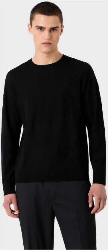 Emporio Armani Round-neck Knitwear Zwart Heren