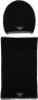 Emporio Armani Luxe Zwart Grijs Beanie+Scarf Set met Logo Black Heren - Thumbnail 4