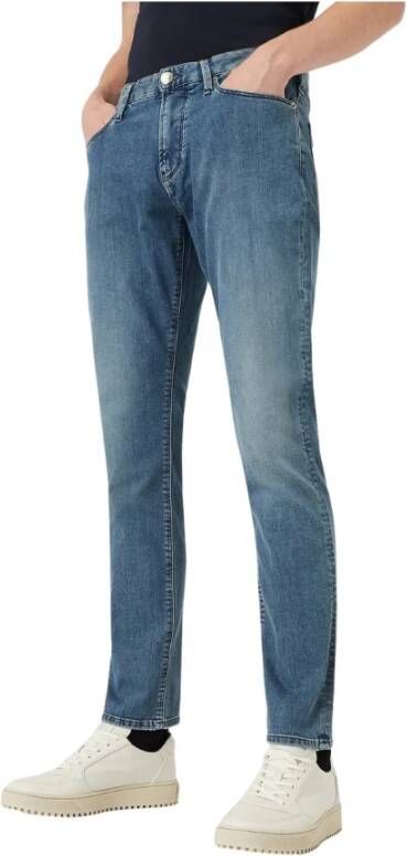 Emporio Armani Skinny Jeans Blauw Heren