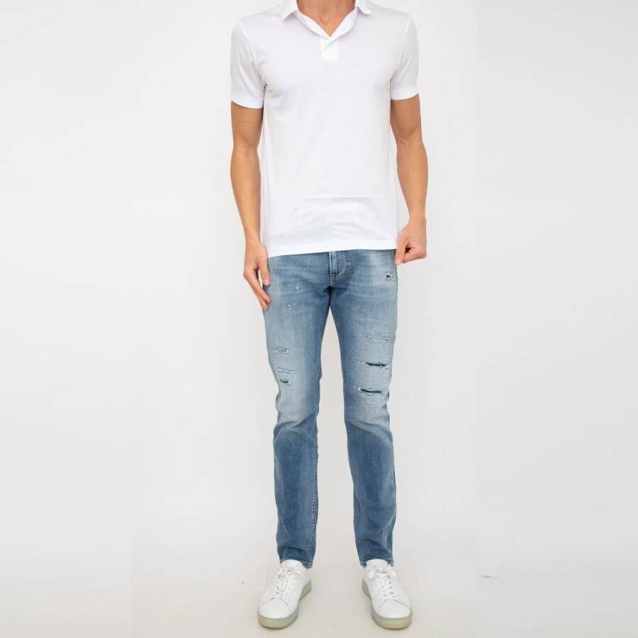 Emporio Armani Slim-fit Jeans Blauw Heren