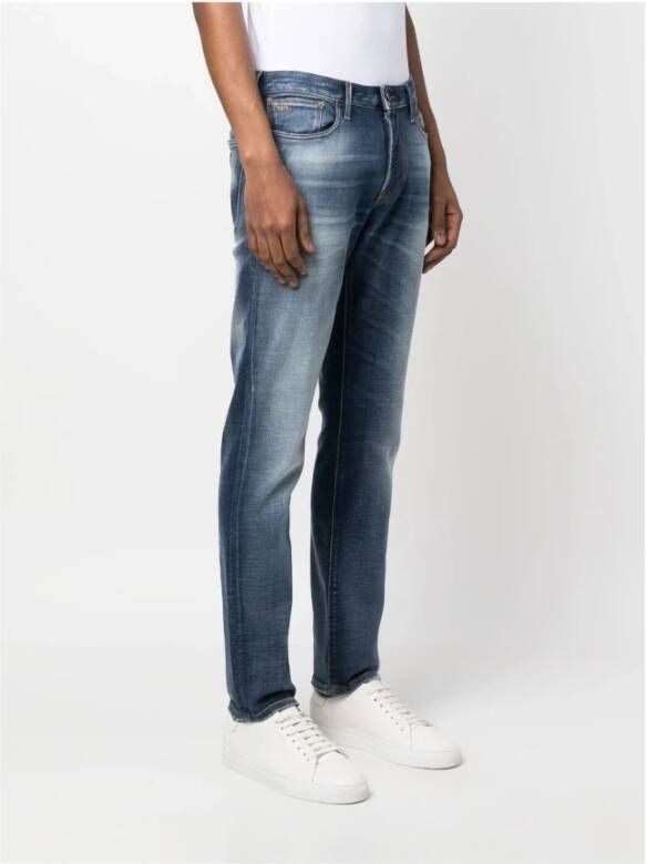 Emporio Armani Slim-fit Jeans Blauw Heren