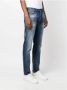 Emporio Armani Trendy Slim-Fit Stone Washed Jeans Blue Heren - Thumbnail 2