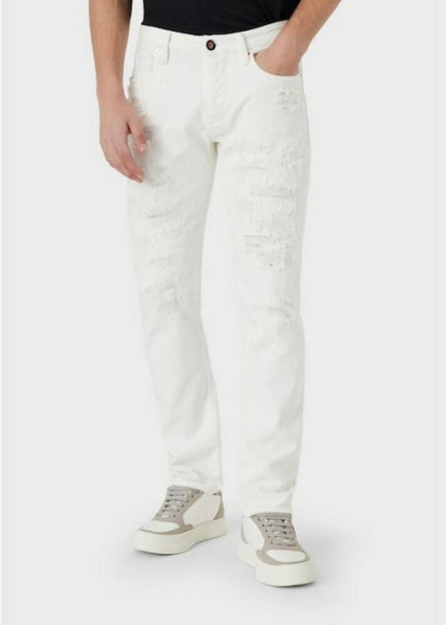 Emporio Armani Slim-fit jeans Wit Heren