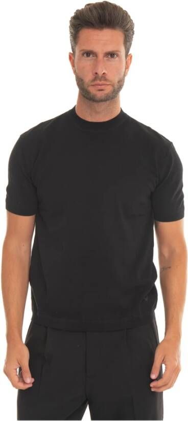 Emporio Armani Slim Fit Jersey T-shirt Zwart Heren