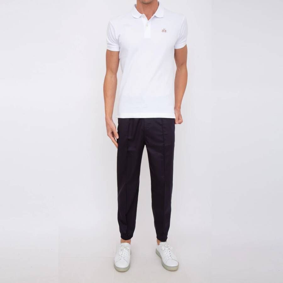 Emporio Armani Slim-fit Trousers Blauw Heren