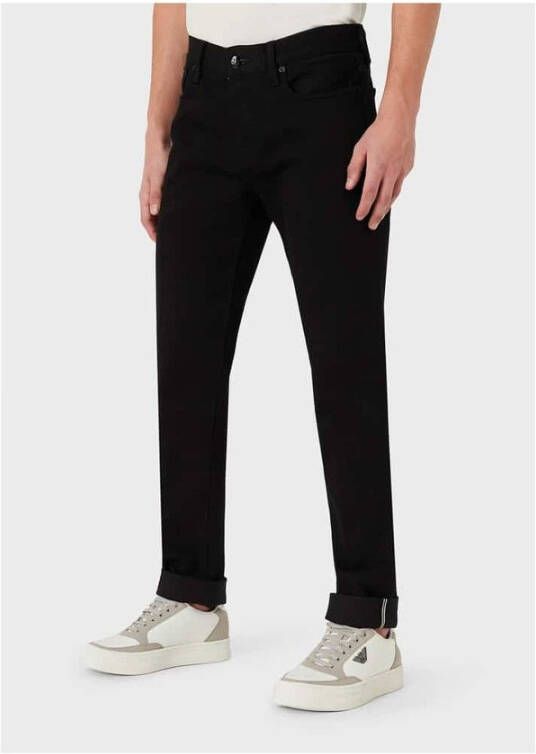 Emporio Armani Slim-fit broek Zwart Heren