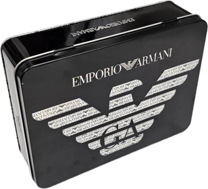 Emporio Armani Stretchkatoenen slip met metalen cadeaubox Zwart Heren