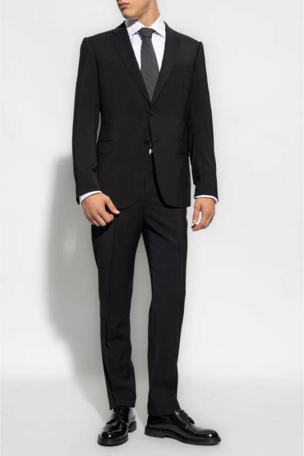 Emporio Armani Wollen pak Zwart Heren