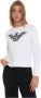 Emporio Armani Sweatshirt met bedrukt logo regular fit White Dames - Thumbnail 2