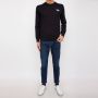 Emporio Armani Blauwe Gebreide Trui met Geborduurde Adelaar Black Heren - Thumbnail 2