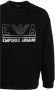 Emporio Armani Zwarte Double Jersey Sweatshirt met Maxi Logo Lettering en Grijs Adelaar Logo Black Heren - Thumbnail 2
