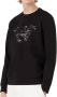 Emporio Armani Zwarte Double Jersey Sweatshirt met Graffiti Logo Print Black Heren - Thumbnail 2