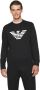 Emporio Armani Katoenen sweatshirt met iconische adelaarsprint Black Heren - Thumbnail 3