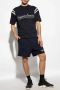 Emporio Armani Blauw Logo-geborduurd Katoenen T-shirt Blue Heren - Thumbnail 2