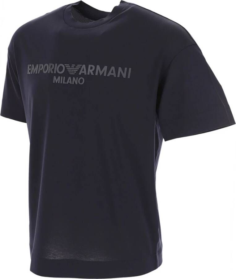 Emporio Armani T-Shirts Blauw Heren