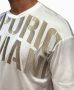 Emporio Armani Korte Mouw Jersey Katoen en Tencel T-shirt met Geborduurd Maxi Logo White Heren - Thumbnail 3