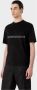Emporio Armani Zwarte Tencel Heren T-shirt met Logo Patch Black Heren - Thumbnail 2