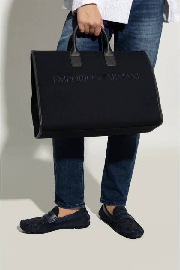 Emporio Armani Tote Bags Blauw Heren