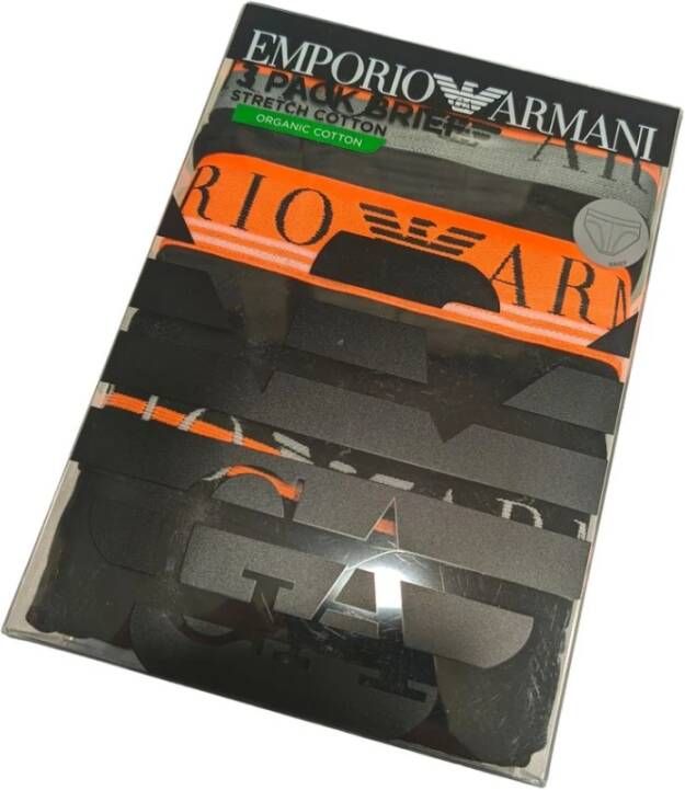 Emporio Armani Upgrade je katoenen sokken Black Heren