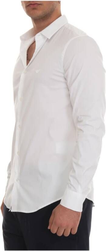 Emporio Armani Met lange mouwen katoenen shirt Zwart Heren - Foto 4
