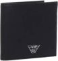 Emporio Armani Zwarte portemonnee met stoffen en bonded lederen voering Black Heren - Thumbnail 2