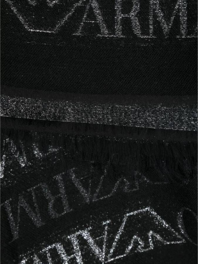 Emporio Armani Winter Scarves Zwart Dames