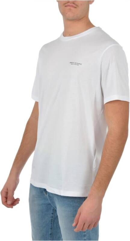 Emporio Armani Witte Logo T-shirts en Polos Wit Heren