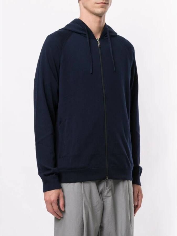 Emporio Armani Sweater met rits Blauw Heren