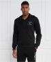 Emporio Armani Geborduurd Logo Hoodie met Rits Black Heren - Thumbnail 2