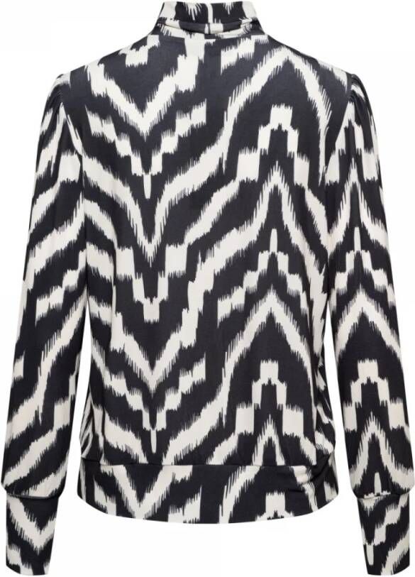 &Co Woman Elegante Ikat Zwarte Blouse Multicolor Dames