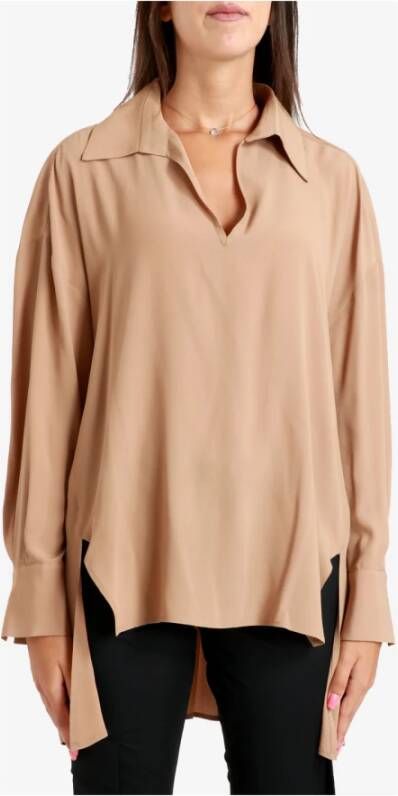 Erika Cavallini Long Sleeve Tops Beige Dames