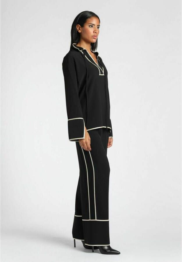 Erika Cavallini Brede broek Zwart Dames