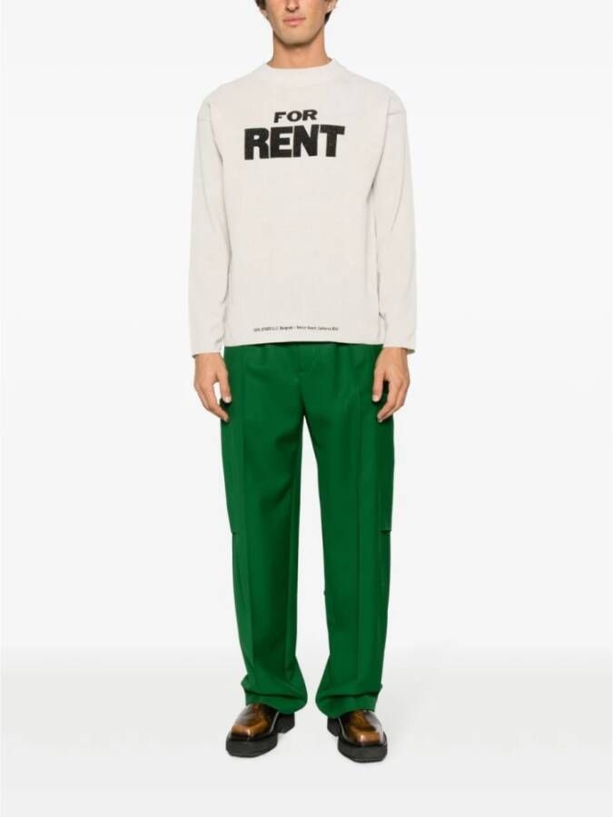 ERL Grijze Print Sweatshirt Wit Heren