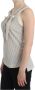 Ermanno Scervino Beachwear gestreepte bovenste blouse shirt boogtank White Dames - Thumbnail 2