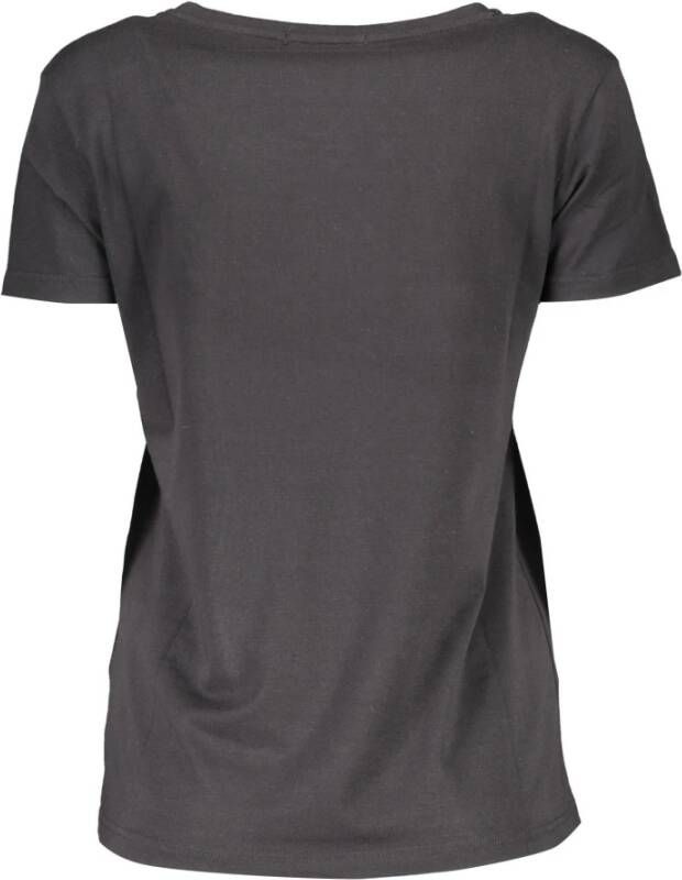 Ermanno Scervino Black Cotton Tops T-Shirt Zwart Dames
