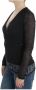 Ermanno Scervino Black Wool Blend Stretch Strety Long Sleeve Sweater Black Dames - Thumbnail 2