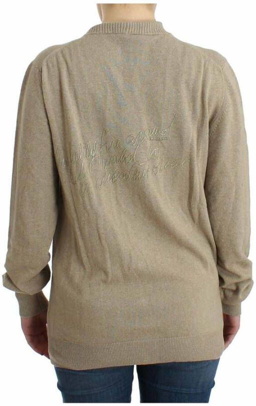Ermanno Scervino Cardigan Wool Cashmere Sweater Beige Dames
