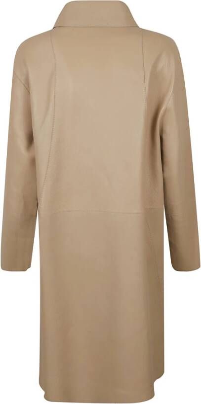 Ermanno Scervino Double-Breasted Coats Beige Dames