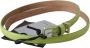 Ermanno Scervino Green Leather Chartreuse Silver Green Buckle Belt Groen Unisex - Thumbnail 2