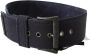 Ermanno Scervino Black Navy Blue Wide Square Rustic Buckle Belt Blauw Heren - Thumbnail 2