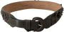 Ermanno Scervino Bruin Franje Leren Mode Riem Brown Unisex - Thumbnail 4