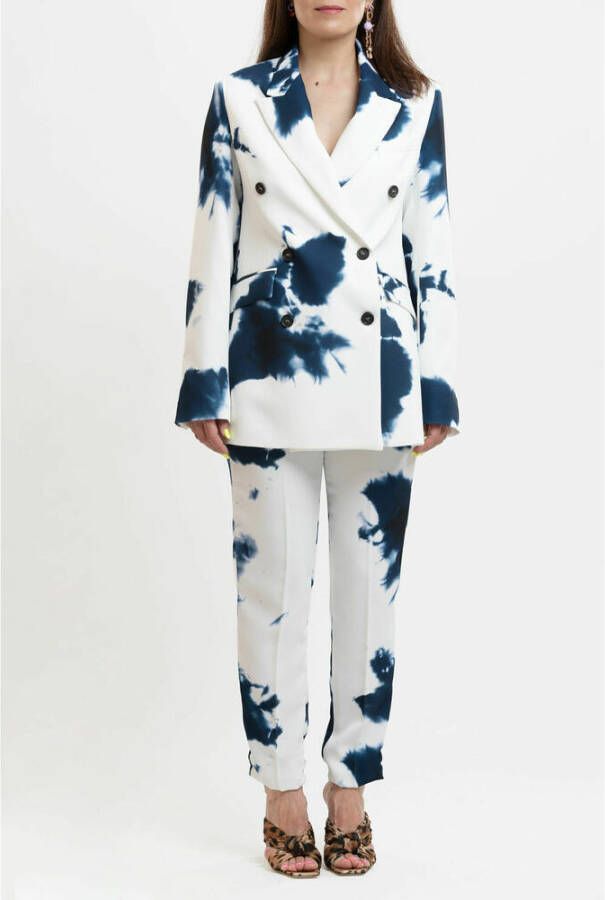 Ermanno Scervino Tie-dye printbroek Wit Dames