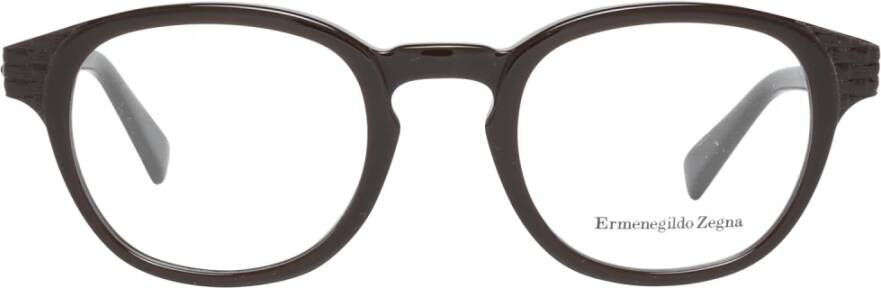 Ermenegildo Zegna Bruine plastic optische monturen met veerscharnier Brown Heren