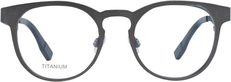 Ermenegildo Zegna Grijze Ronde Optische Brillen voor Mannen Gray Heren